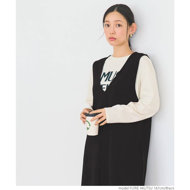 エンボスVネックワンピース | coca | 詳細画像9 