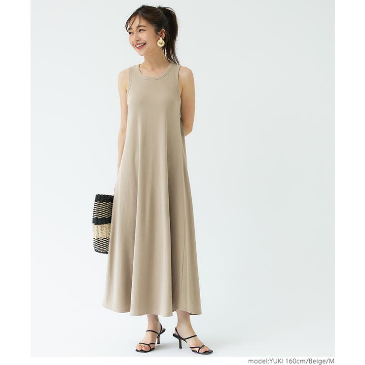 日本未入荷 CHUU★バタフライグラフィックタンクワンピース 高身長 バックオープンカットソーマキシワンピース （トール