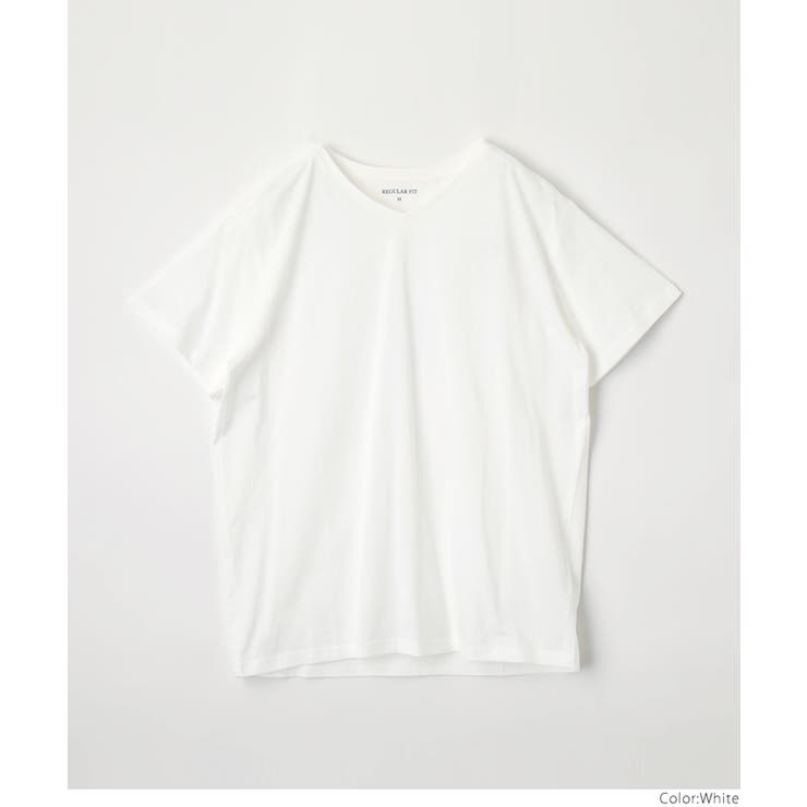 コットンレギュラーフィットVネックTシャツ | coca | 詳細画像12 