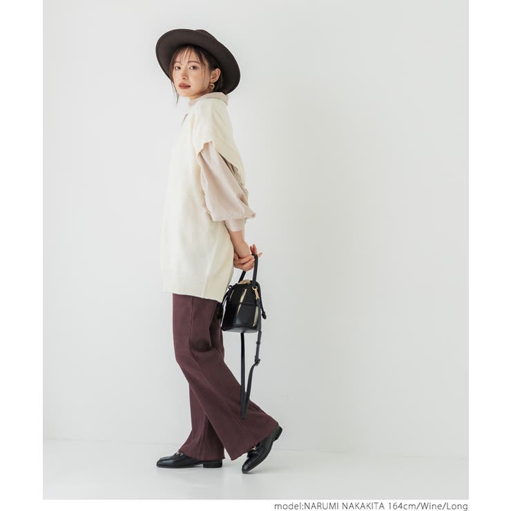 ピーチスウェードプリーツフレアパンツ | coca | 詳細画像17 