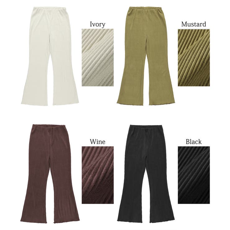 ピーチスウェードプリーツフレアパンツ | coca | 詳細画像20 