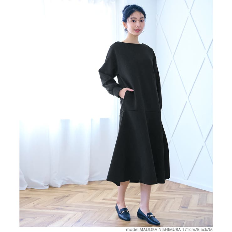 ダンボール裾フレアワンピース[品番：PA000014850]｜coca（コカ）の