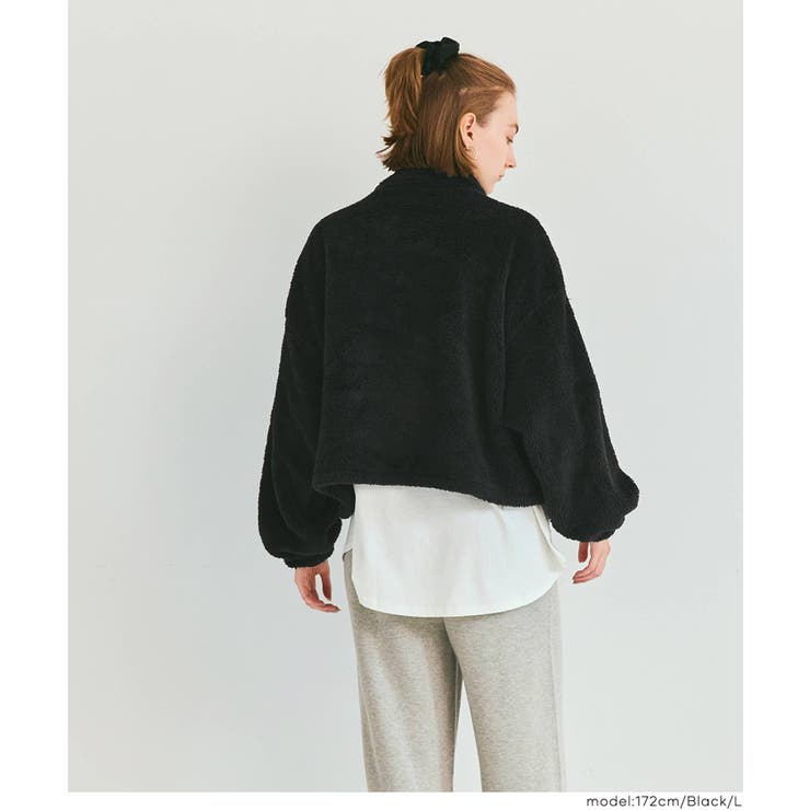 WEB限定でブラック・ミックス柄が新登場！ハーフジップボアブルゾン