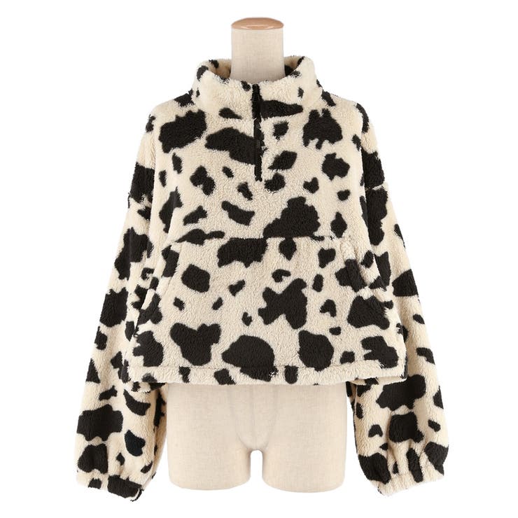 ［Mix］ | WEB限定でブラック・ミックス柄が新登場！ハーフジップボアブルゾン | coca