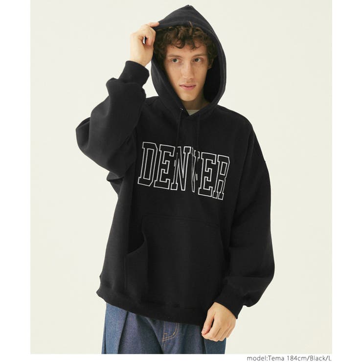 メンズ裏起毛オーバーシルエットワッペンプリントパーカー | coca | 詳細画像11 