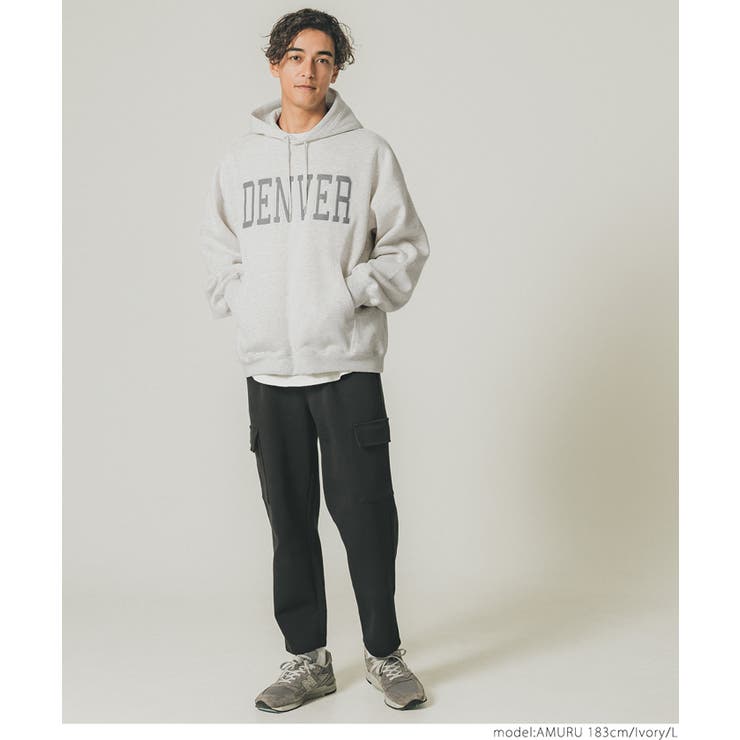 メンズ裏起毛オーバーシルエットワッペンプリントパーカー | coca | 詳細画像2 