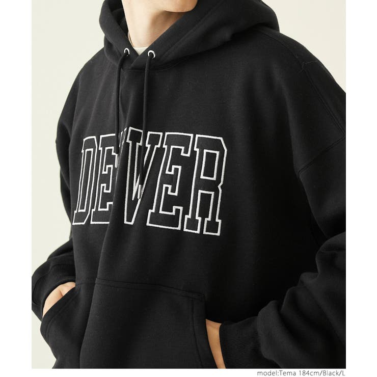 メンズ裏起毛オーバーシルエットワッペンプリントパーカー | coca | 詳細画像9 