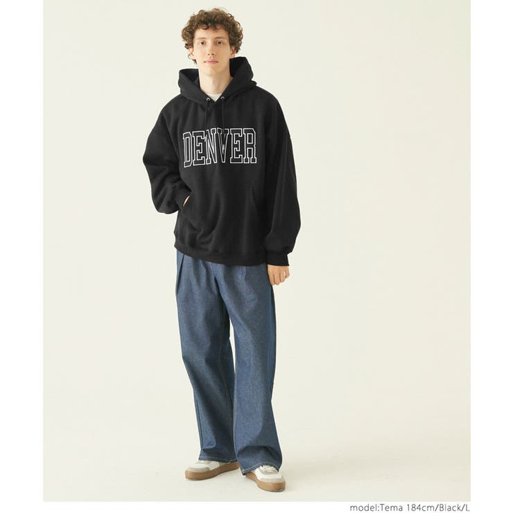 メンズ裏起毛オーバーシルエットワッペンプリントパーカー | coca | 詳細画像10 