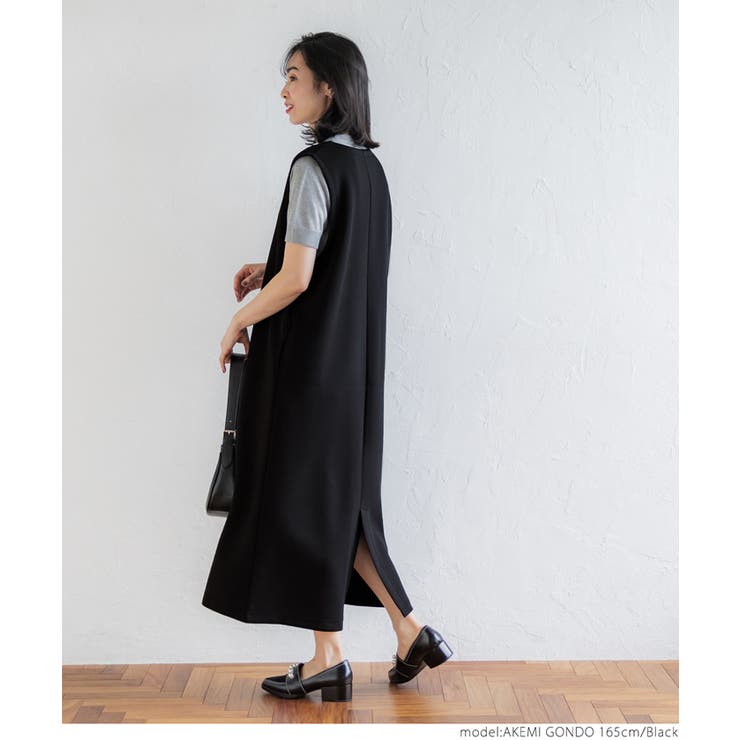 ダンボールキーネックジャンパースカート[品番：PA000015551]｜coca