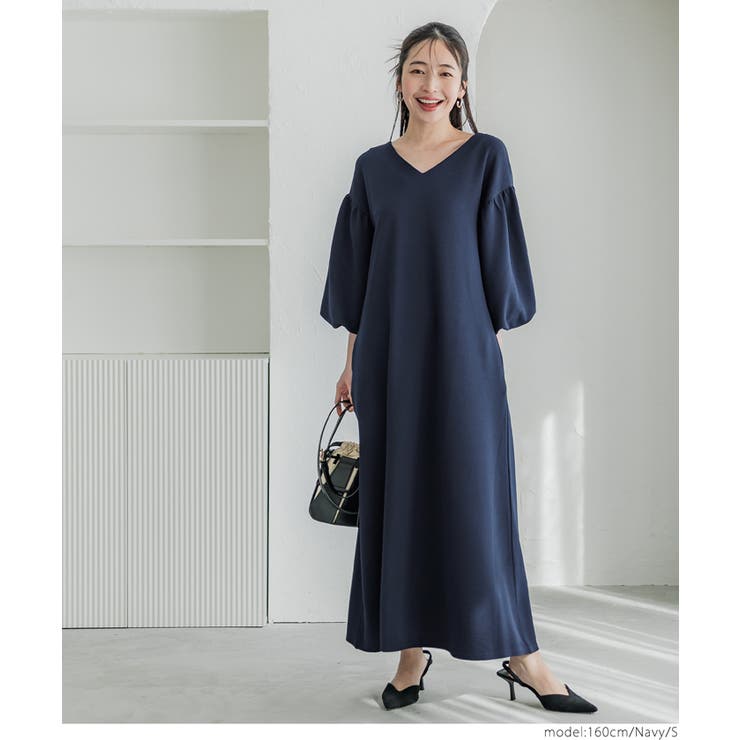 新品未使用 CHACOK シャコック Vネック シフォン ワンピース 新品未使用 CHACOK シャコック Vネック シフォン ワンピース