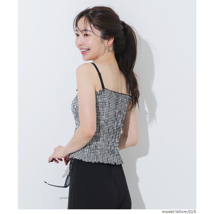 ＼26ssさらに新色登場！／OUT BRA カップ付きシャーリングキャミ | coca | 詳細画像7 