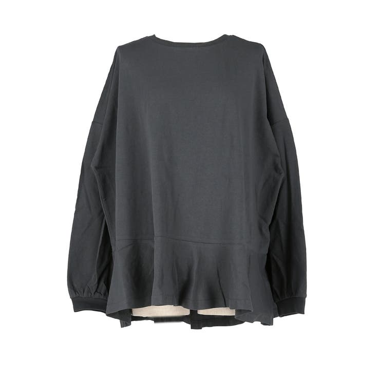 裾フレアチュニックロングTシャツ[品番：PA000015554]｜coca