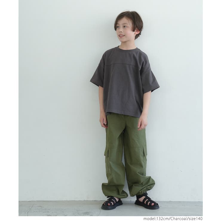キッズ 天竺フットボールBIGTシャツ[品番：PA000015772]｜coca