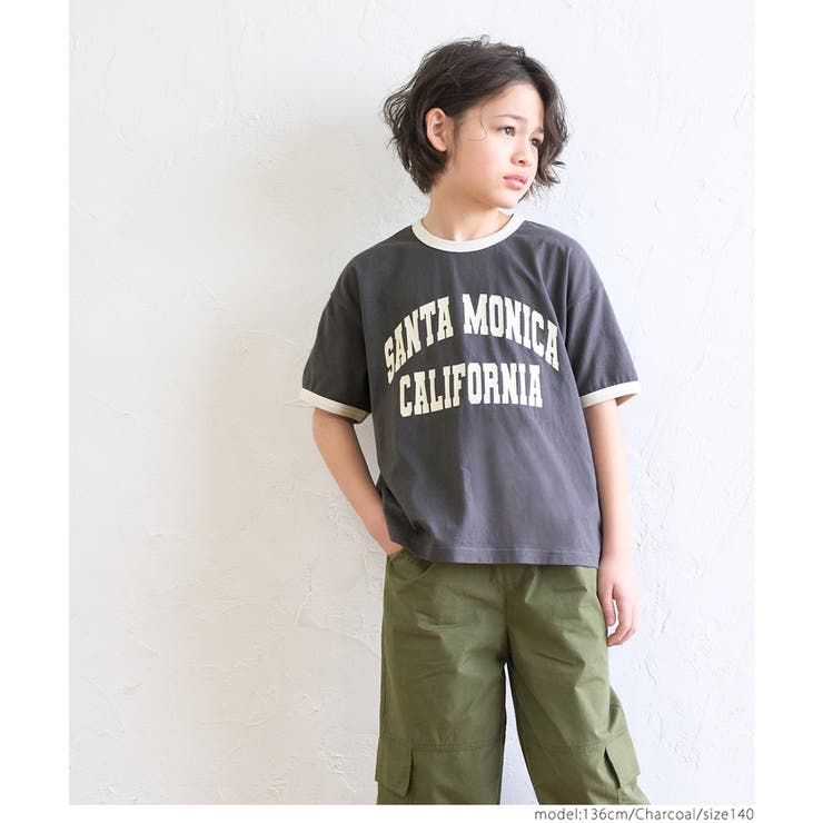 charbon シャルボン 23SS 半袖Tシャツ L 稀少 バイカラー半袖Tシャツ（Tシャツ）｜hakka kids（ハッカキッズ
