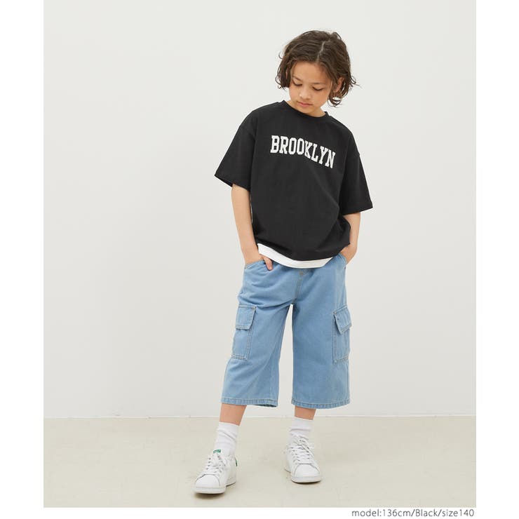 キッズ ボーイズ 天竺裾レイヤードプリント付きTシャツ | coca | 詳細画像11 