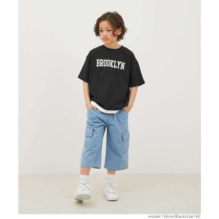 キッズ ボーイズ 天竺裾レイヤードプリント付きTシャツ | coca | 詳細画像13 