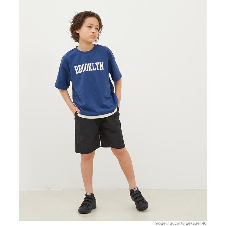 キッズ ボーイズ 天竺裾レイヤードプリント付きTシャツ | coca | 詳細画像6 