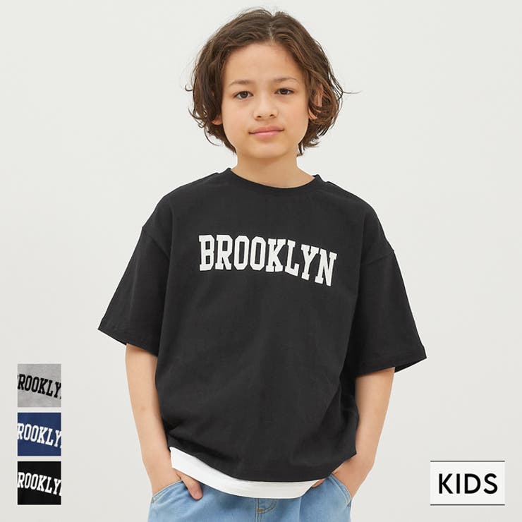 キッズ ボーイズ 天竺裾レイヤードプリント付きTシャツ | coca | 詳細画像1 