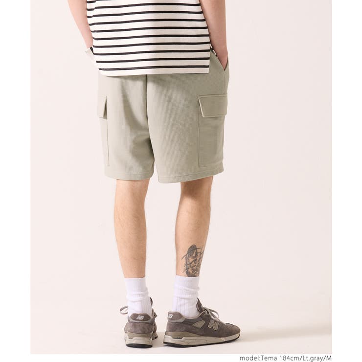 メンズエンボスカーゴハーフパンツ[品番：PA000015807]｜coca
