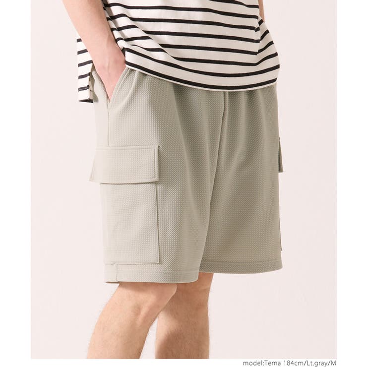 メンズエンボスカーゴハーフパンツ[品番：PA000015807]｜coca