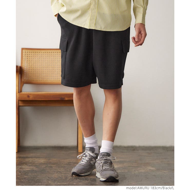 メンズエンボスカーゴハーフパンツ[品番：PA000015807]｜coca