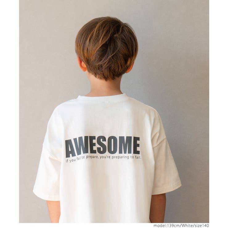 キッズ ボーイズ フロントバックプリントビッグTシャツ[品番