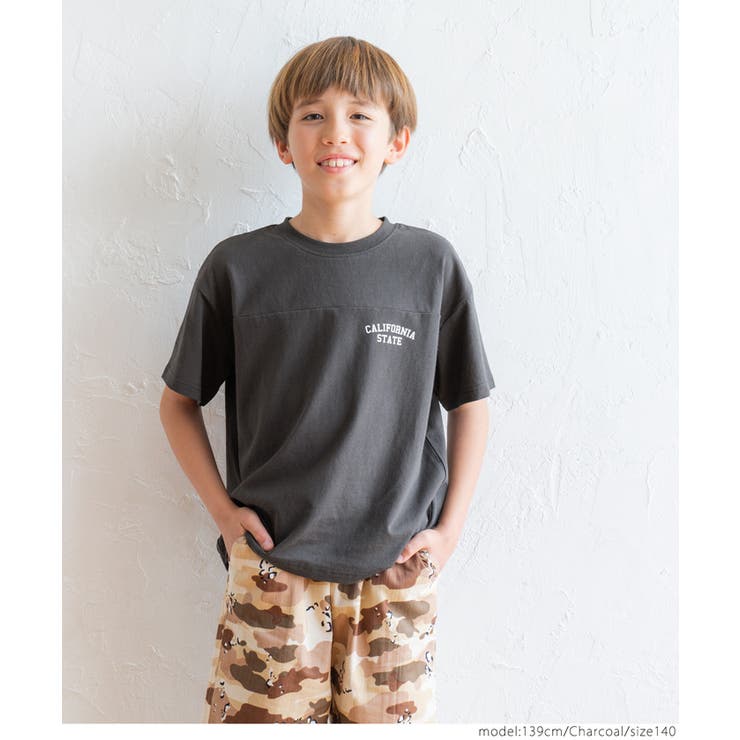 キッズ ボーイズ ヨーク切替バックプリントTシャツ | coca | 詳細画像9 