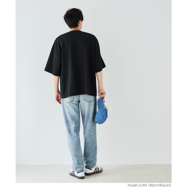 メンズベアイラストプリント半袖Tシャツ | coca | 詳細画像6 