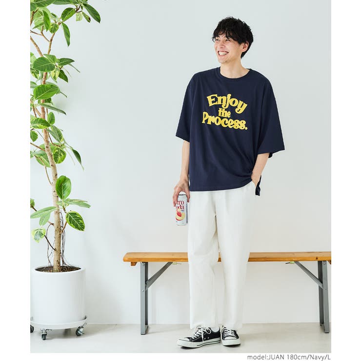 メンズエンジョイラバープリントTシャツ[品番：PA000016137]｜coca  