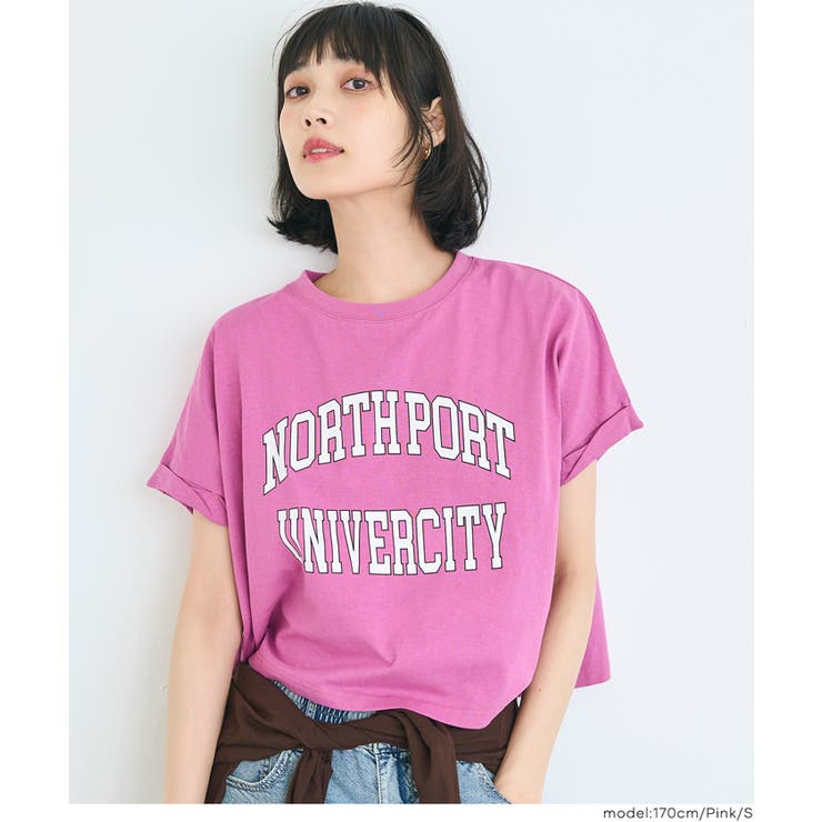 ［Pink］ | ＼26ss新色登場／レギュラーウェイトロールアップロゴTシャツ | coca