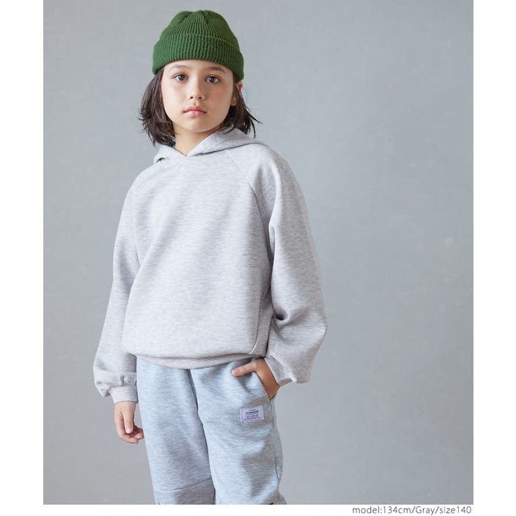 ［Gray］ | ソフトスウェットコークーンシルエットフーディ キッズ | coca