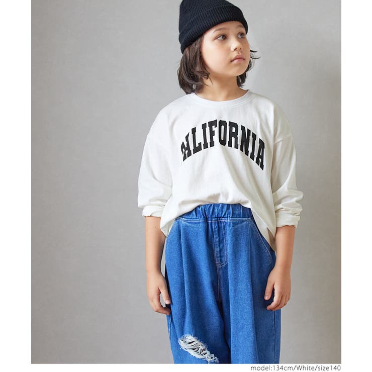 ［White］ | カレッジロゴビッグ長袖Tシャツ ボーイズ キッズ | coca
