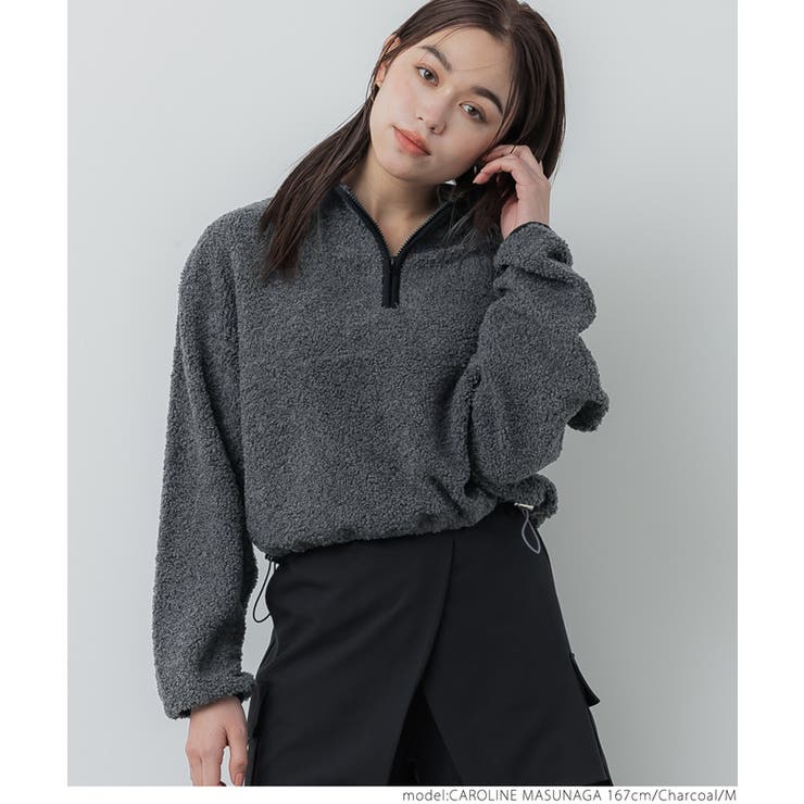 ［Charcoal］ | ボアイージーアノラック | coca