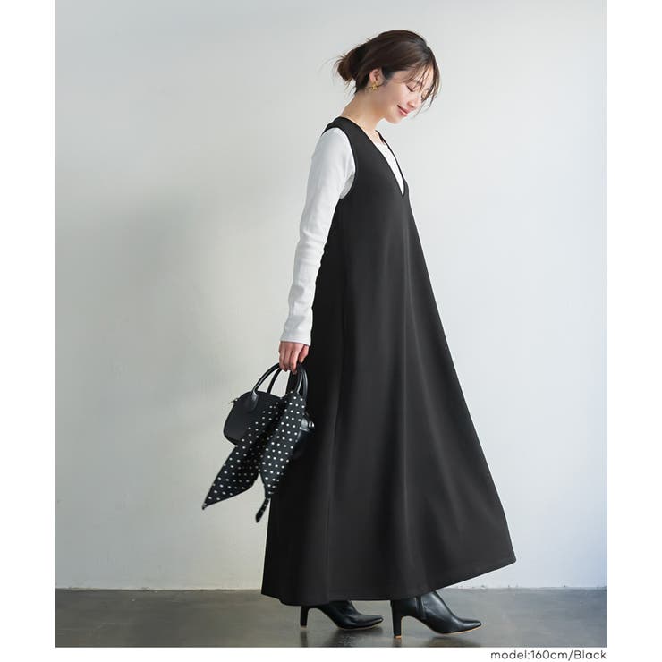 エンボスVネックノースリーブワンピース | coca | 詳細画像10 