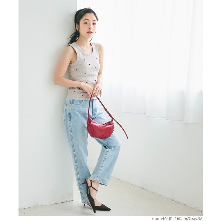 外で着られるブラトップス OUT BRAカップ付ハート刺繍タンクトップ | coca | 詳細画像19