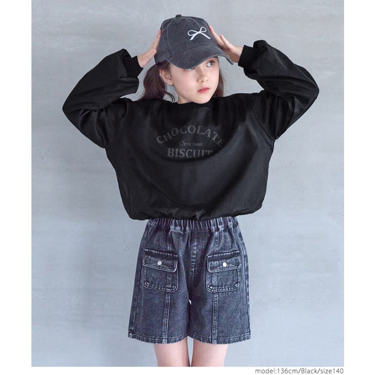 ［Black］ | シアーバルーンシルエットトップス キッズ | coca
