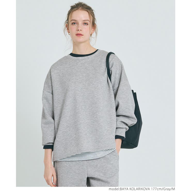 ［Gray］ | ソフトスウェットビッグサイズトップス レディース | coca