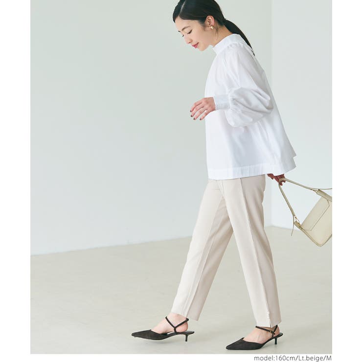 裾パールテーパードパンツ レディース[品番：PA000016834]｜coca
