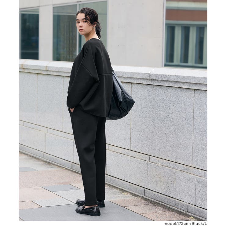 ラクもキレイ見えも叶える、ソフトスウェットカーブパンツ | coca | 詳細画像11 