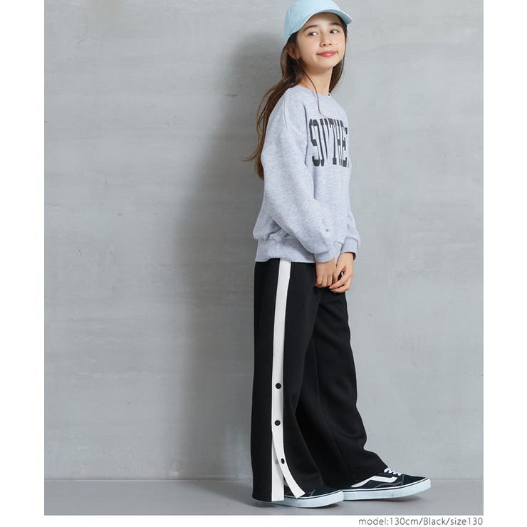 ソフトスウェットサイドラインボタンパンツ キッズ[品番