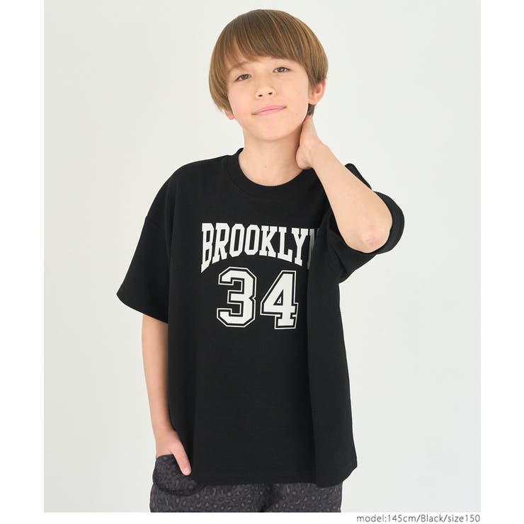 ［Black］ | エンボスナンバリングトップス キッズ  | coca