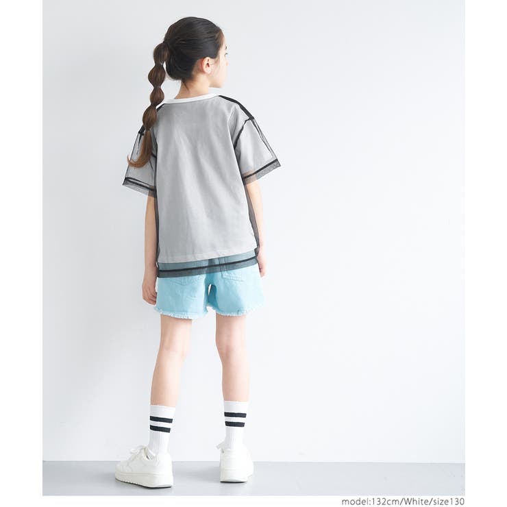チュールレイヤードTシャツ キッズ | coca | 詳細画像4 