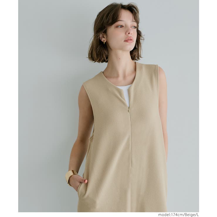 エンボス加工×ジップデザインで魅せる、エンボスフロントジップオールインワン | coca | 詳細画像12 