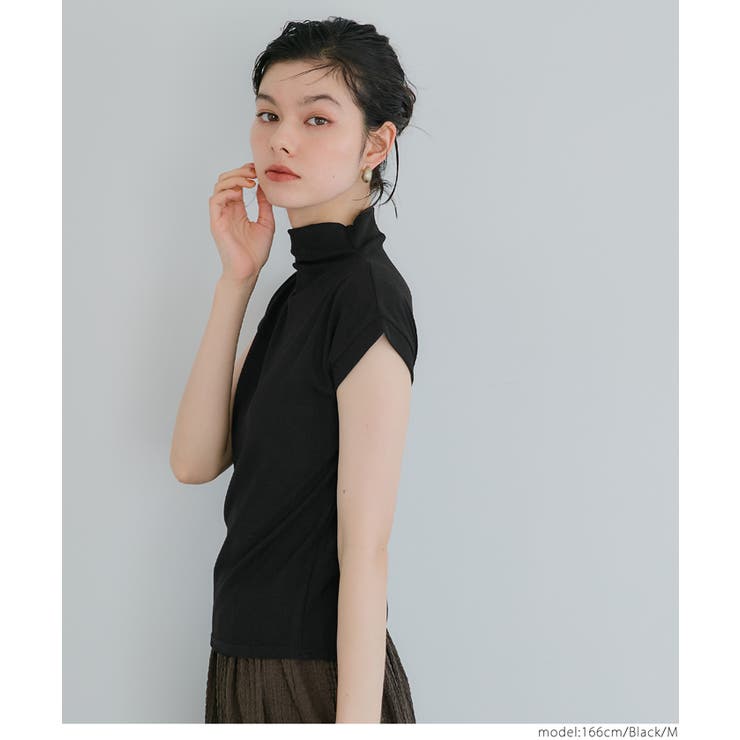 テレコリブハイネックTシャツ レディース | coca | 詳細画像13 