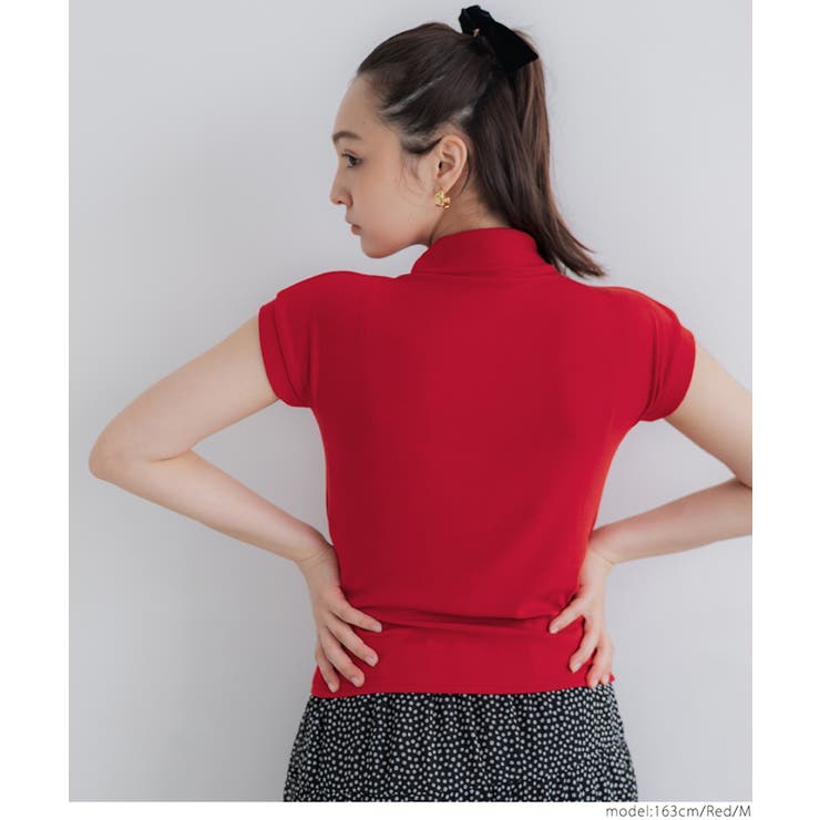 tシャツ テレコタートル レディース テレコリブハイネックTシャツ レディース[品番：PA000017264