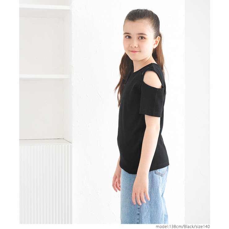 リブ肩スリットトップス キッズ | coca | 詳細画像3 