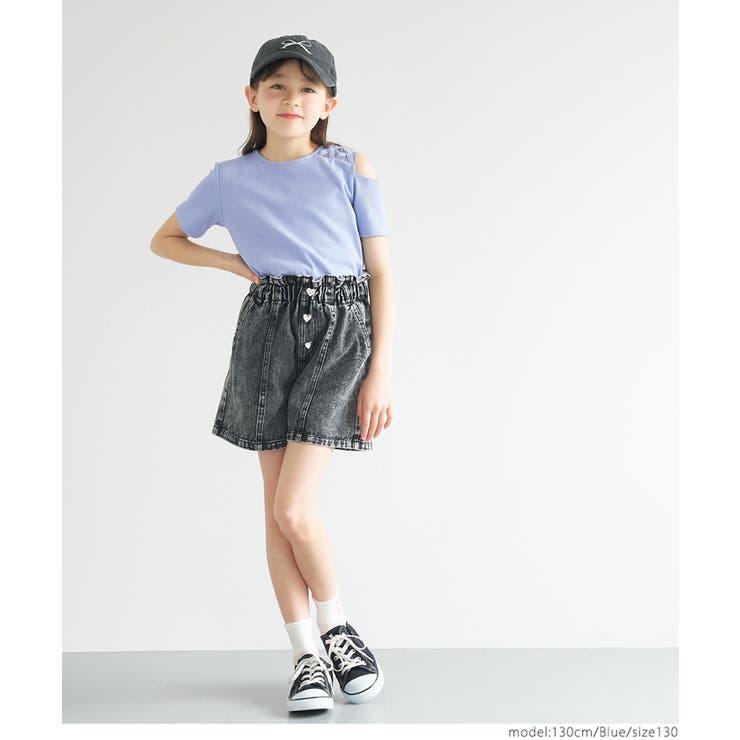 リブ肩スリットトップス キッズ | coca | 詳細画像7 