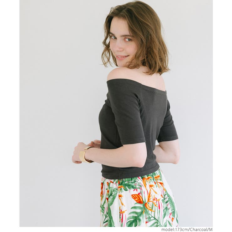 ［Charcoal］ | オフショルダートップス レディース | coca