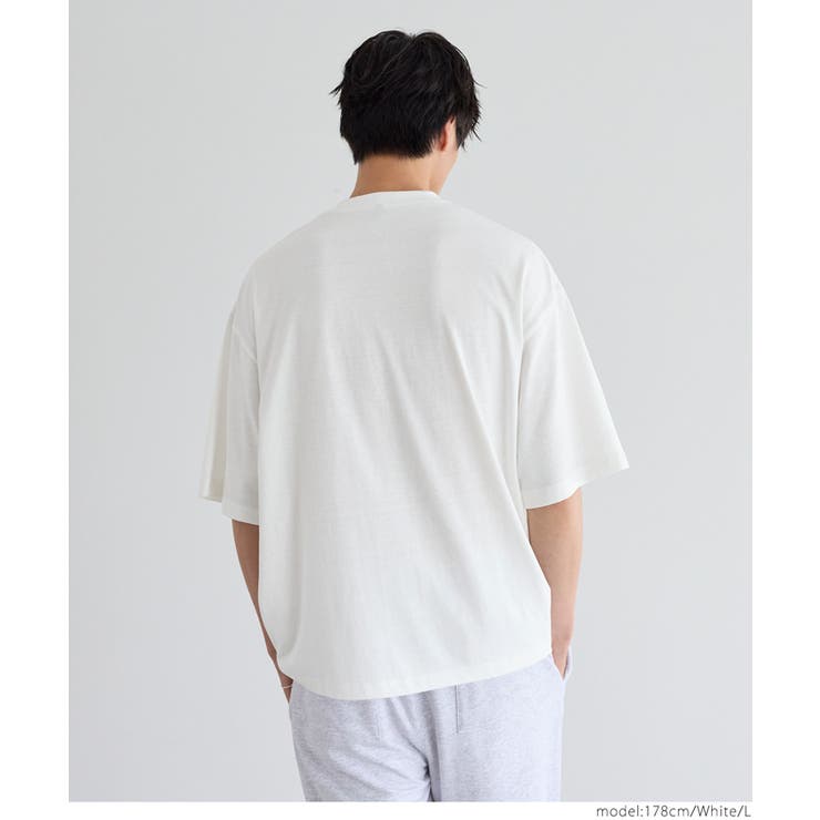 サガラ刺繍レタードワッペン半袖Tシャツ メンズ レディース | coca | 詳細画像12 