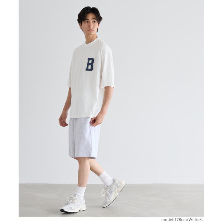 サガラ刺繍レタードワッペン半袖Tシャツ メンズ レディース | coca | 詳細画像13 